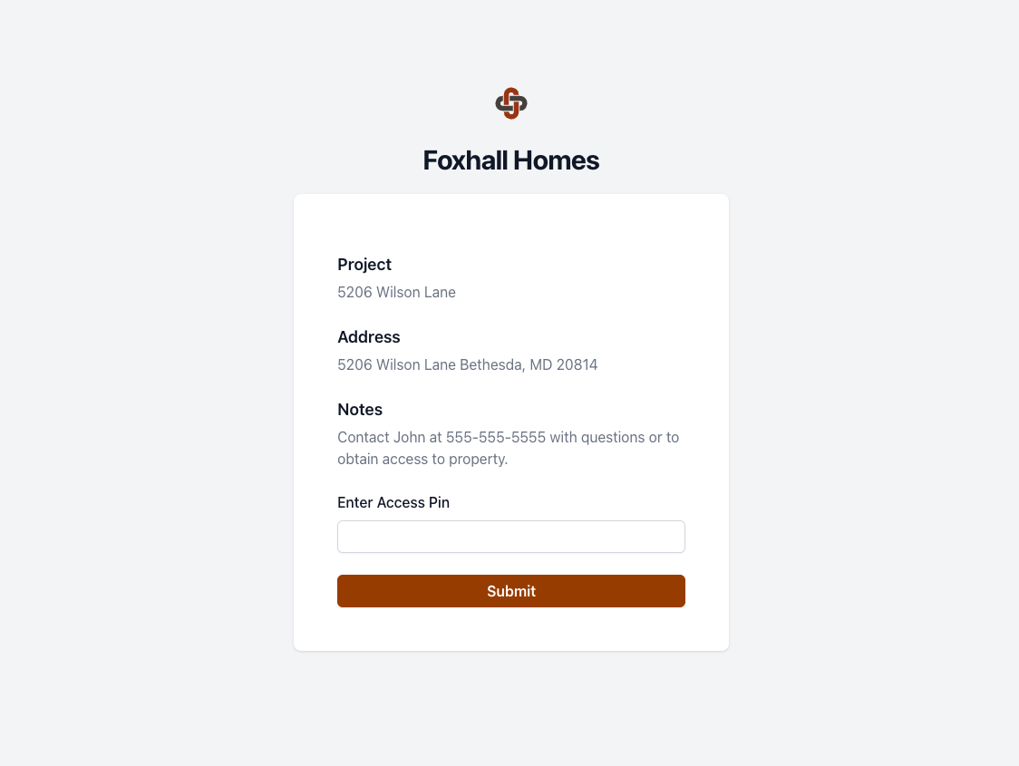 Share custom home projects with clients and subcontractors using secure links